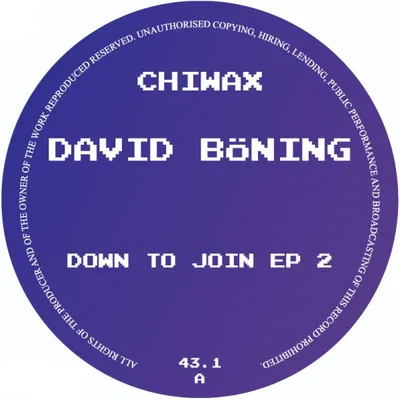 David Böning — Down To Join EP 2 vinyl cover