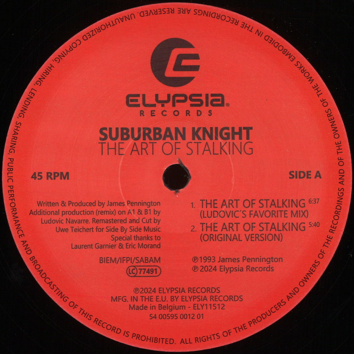 Suburban Knight — The Art Of Stalking vinyl cover