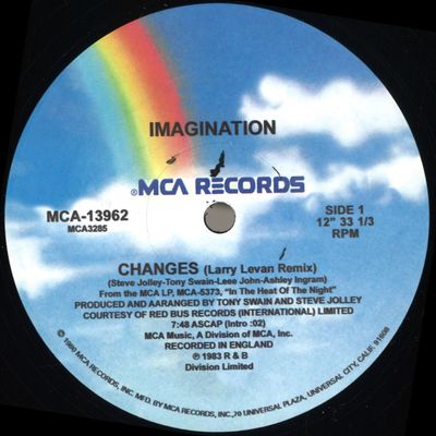 Imagination — Changes vinyl cover