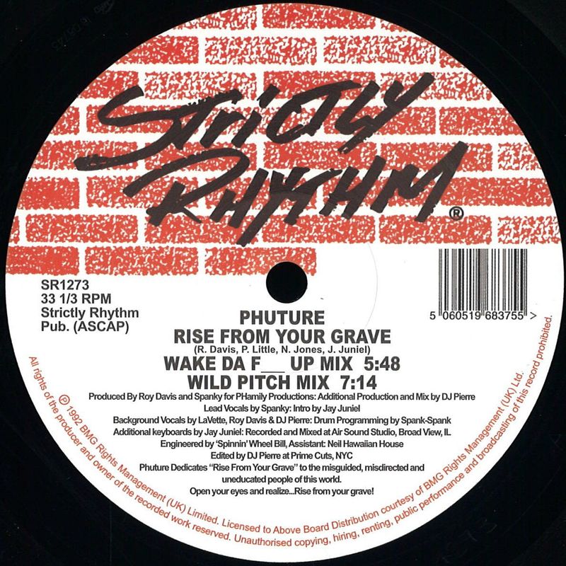 Phuture ( Dj Pierre, Spanky) — Rise From Your Grave vinyl cover