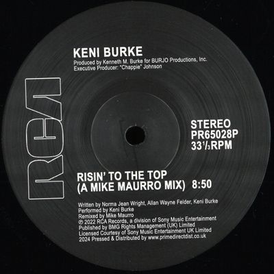 Keni Burke, Evelyn ‘Champagne’ King — Risin' to the Top/I'm In Love vinyl cover