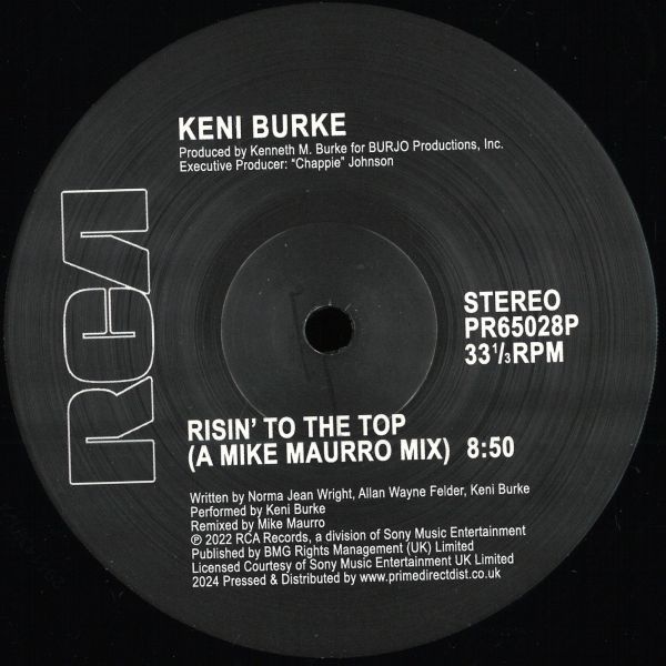 Keni Burke, Evelyn ‘Champagne’ King — Risin' to the Top/I'm In Love vinyl cover