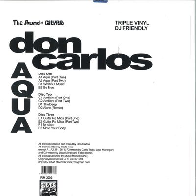 Don Carlos — AQUA LP 3x12" vinyl cover