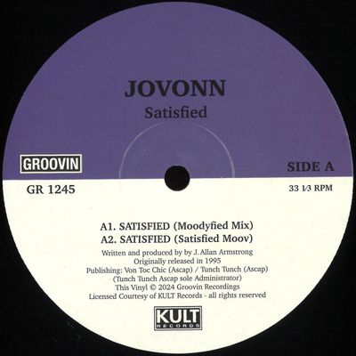 Jovonn — Satisfied / I´m Waiting / Afterlife vinyl cover