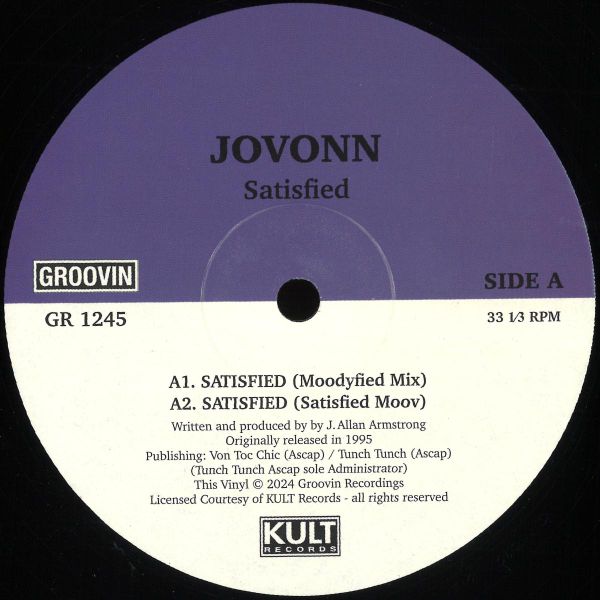 Jovonn — Satisfied / I´m Waiting / Afterlife vinyl cover
