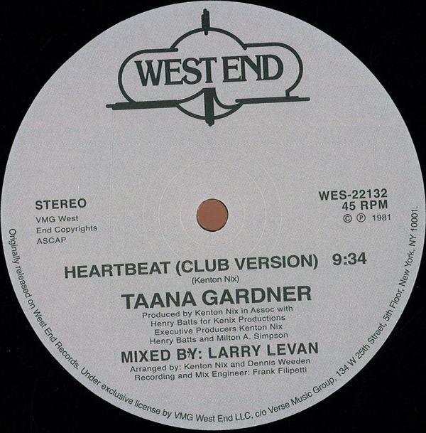 Taana Gardner — Heartbeat vinyl cover