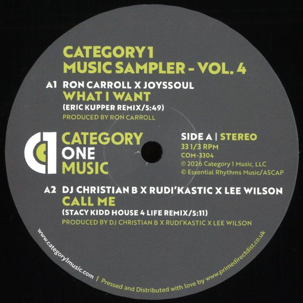 Various — Category 1 Music Sampler - Vol. 4 vinyl cover