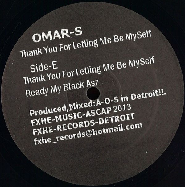 Omar S — Thank You For Letting Me Be Myself Part 2 (2x12") vinyl cover