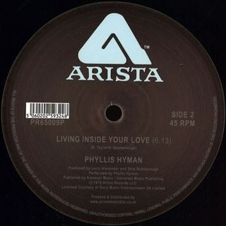Phyllis Hyman — You Know How to Love Me (Long Version) / Living Inside Your Love vinyl cover