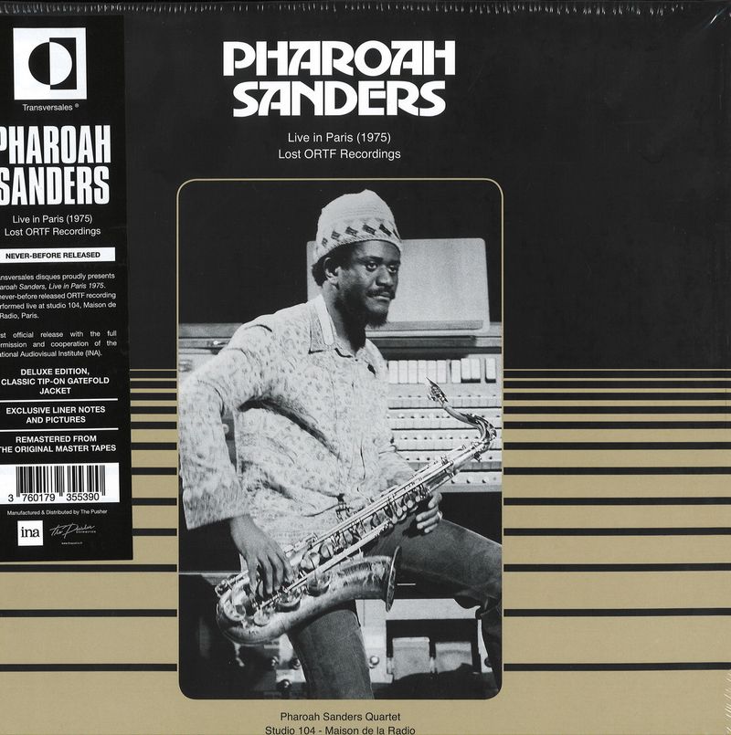 Pharaoh Sanders — Live in Paris ( 1975 ) vinyl cover