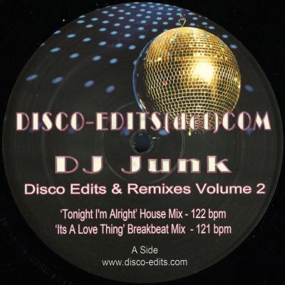 DJ Junk — Disco Edits & Remixes Volume 2 vinyl cover