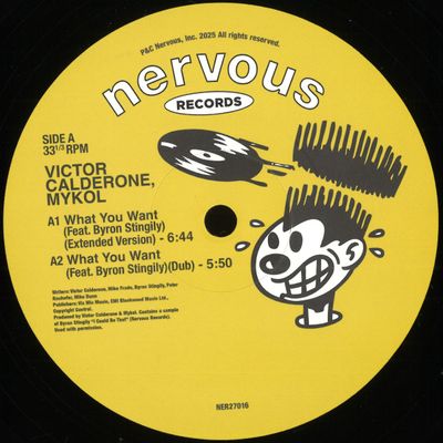 Victor Calderone, Mykol — What You Want vinyl cover