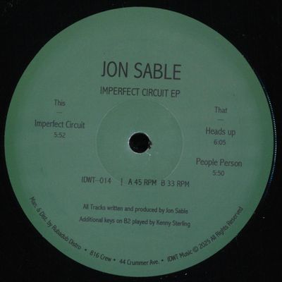 Jon Sable — Imperfect Circuit vinyl cover