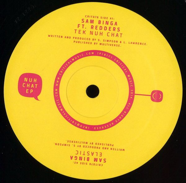 Sam Binga — Nuh Chat Ep vinyl cover