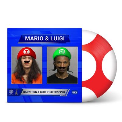 Babytron&Certified Trapper — Mario & Luigi LP vinyl cover