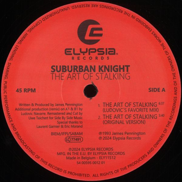 Suburban Knight — The Art Of Stalking vinyl cover
