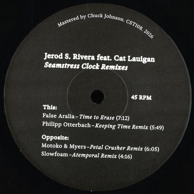 Jerod S. Rivera, Cat Lauigan — Seamstress Clock Remixes vinyl cover