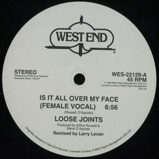 Loose Joints — Is It All Over My Face vinyl cover