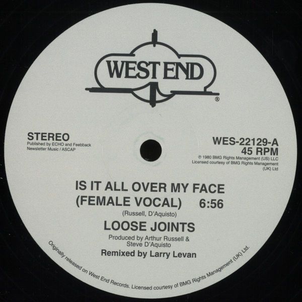 Loose Joints — Is It All Over My Face vinyl cover