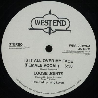 Loose Joints — Is It All Over My Face vinyl cover