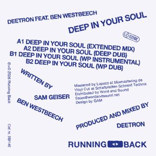 Deetron, Ben Westbeech — Deep In Your Soul vinyl cover