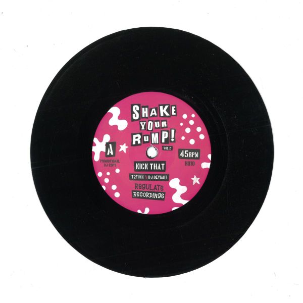 T2Funk, DJ Deviant — Shake Your Rump Vol 2 (7") vinyl cover