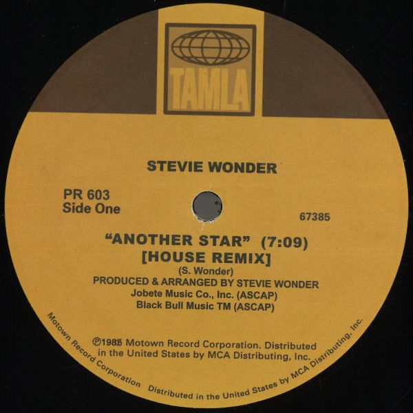 Stevie Wonder — Another Star / Too High (House Remixes) vinyl cover