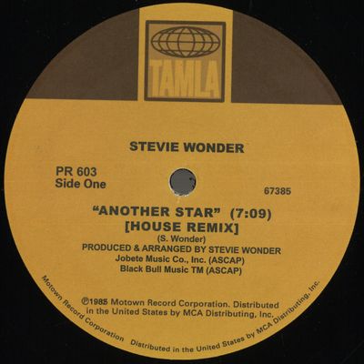 Stevie Wonder — Another Star / Too High (House Remixes) vinyl cover