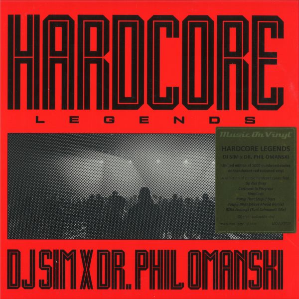 Dj Sim X Dr. Phil Omanski — HARDCORE LEGENDS LP vinyl cover