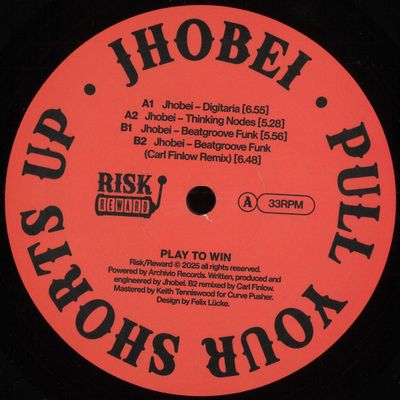 Jhobei — Pull Your Shorts Up! (Incl. Carl Finlow Remix) vinyl cover