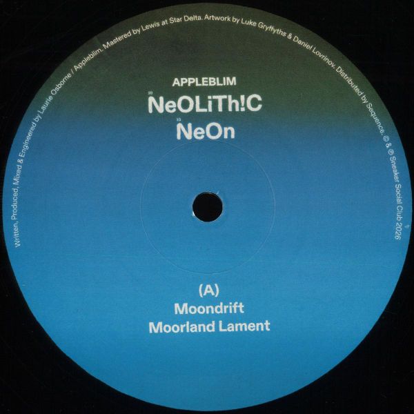 Appleblim — Neolithic Neon LP 2x12" vinyl cover