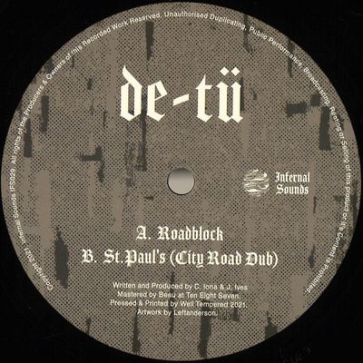 De-Tü — Roadblock / St.Paul's (City Road Dub) EP vinyl cover