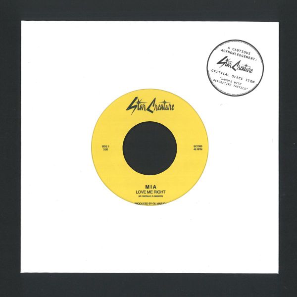 Mia — Love Me Right / Creatures Of The Night 7" vinyl cover