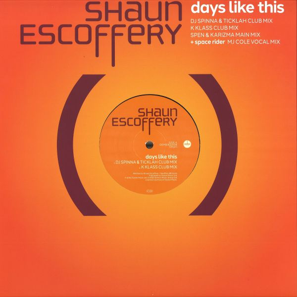 Shaun Escoffery — Day Like This vinyl cover