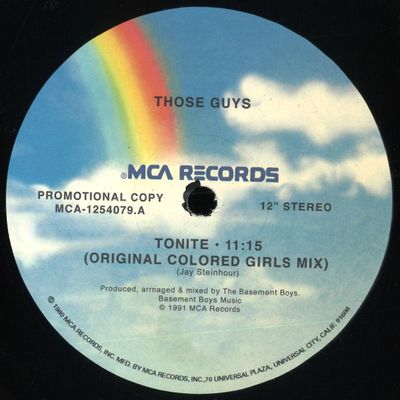 Those Guys — Tonite vinyl cover