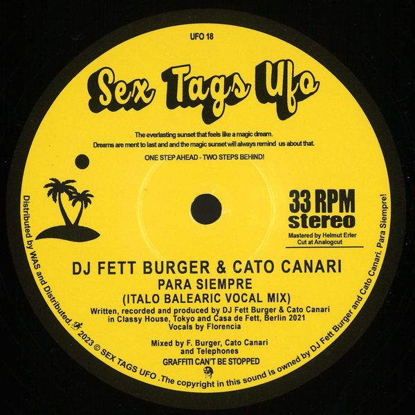 Dj Fett Burger, Cato Canari — Para Siempre vinyl cover