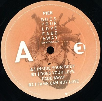 Piek — Does Your Love Fade Away vinyl cover