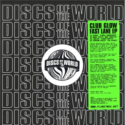 Club Glow — Fast Lane EP vinyl cover