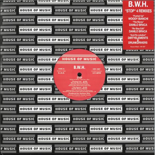 B.W.H. — Stop - 4 Remixes vinyl cover