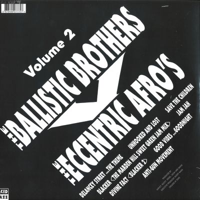 The Ballistic Brothers — THE BALLISTIC BROTHERS VS THE ECCENTRIC AFROS VOLUME 2 vinyl cover