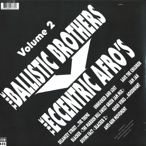 The Ballistic Brothers — THE BALLISTIC BROTHERS VS THE ECCENTRIC AFROS VOLUME 2 vinyl cover