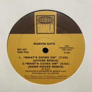 Marvin Gaye — What's Going On / Got To Give It Up "House Remixes" vinyl cover