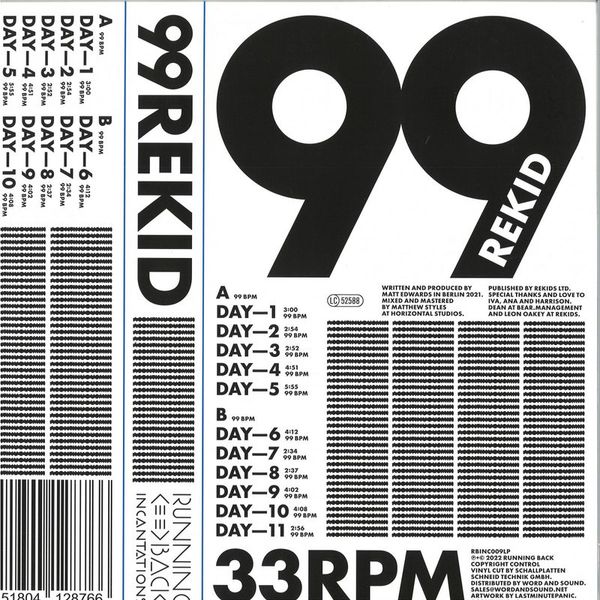 Rekid — 99 LP vinyl cover
