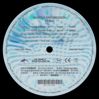 Shuffle Progression — 'Fears' EP vinyl cover
