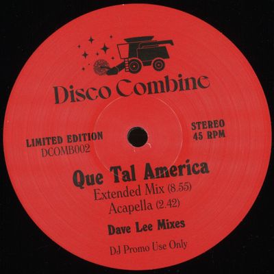 Disco Combine 002 — Que Tal America vinyl cover