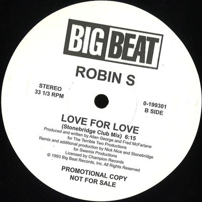 Robin S — Show Me Love / Love For Love vinyl cover