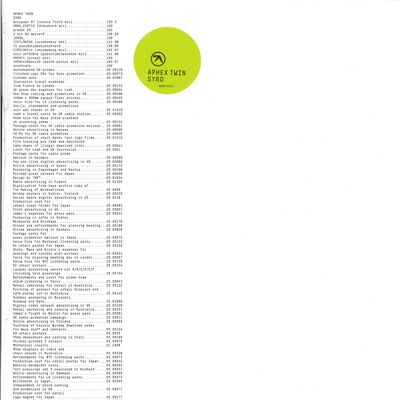 Aphex Twin — Syro LP 3x12" vinyl cover