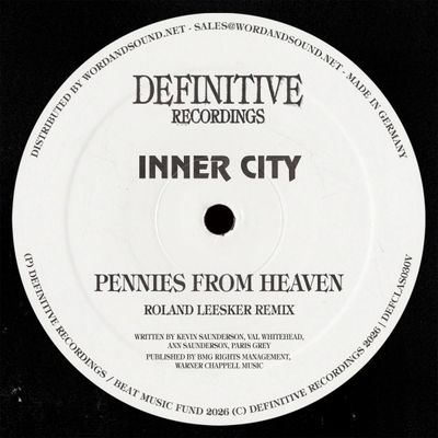 Inner City, Kevin Saunderson — Pennies From Heaven vinyl cover