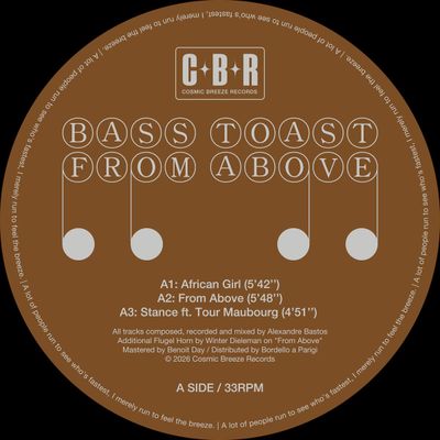 Bass Toast — FROM ABOVE EP vinyl cover
