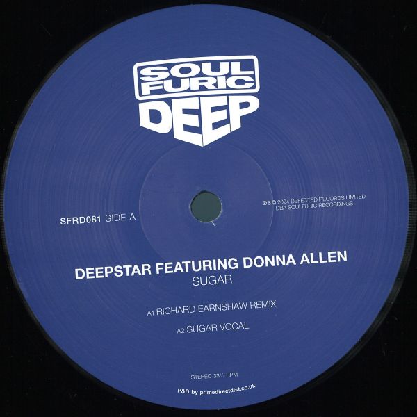 Deepstar featuring Donna Allen, Melba Moore — Sugar / My Heart Belongs To You vinyl cover